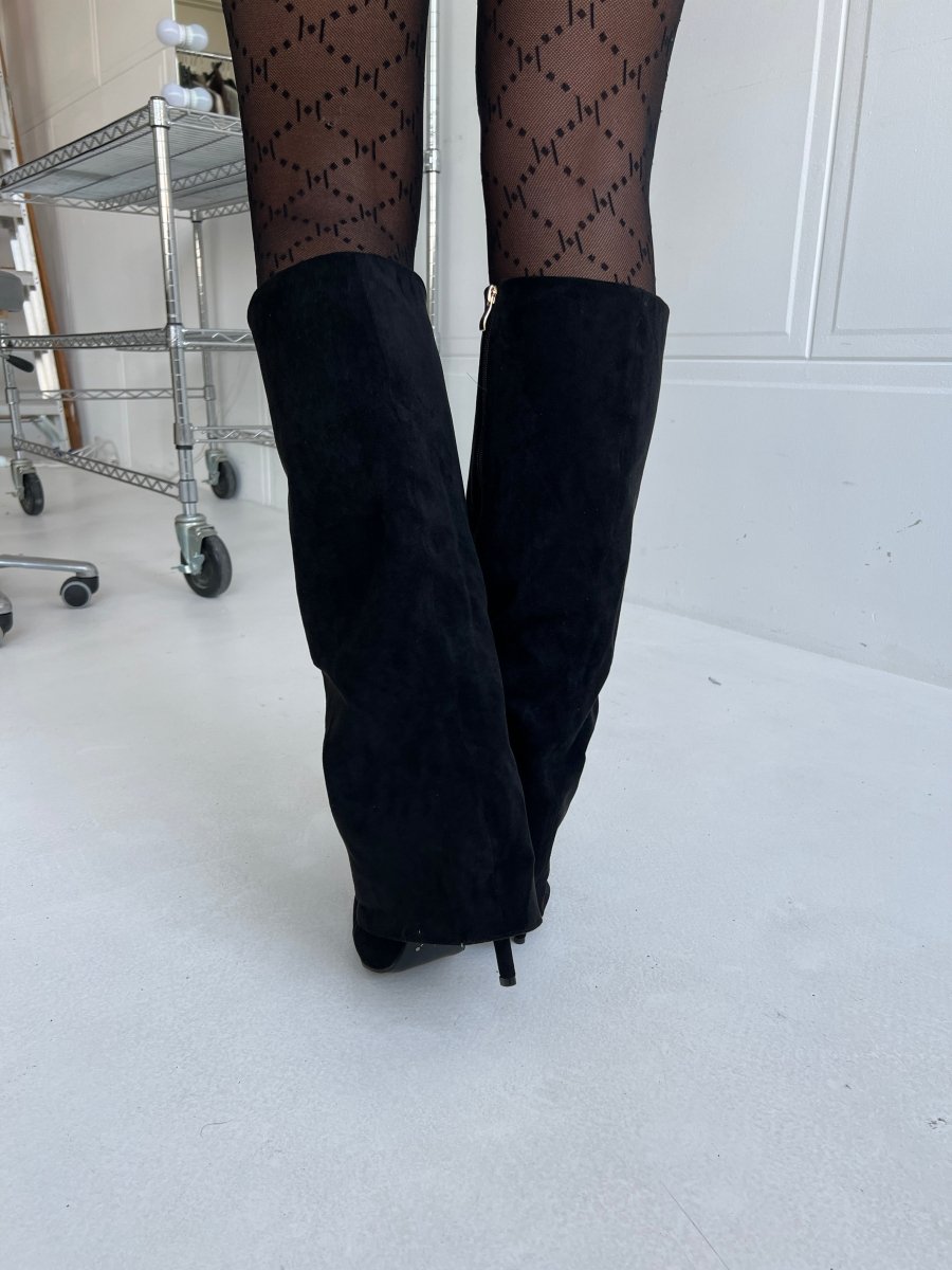 Todzi black folded boots - Aaberg DK