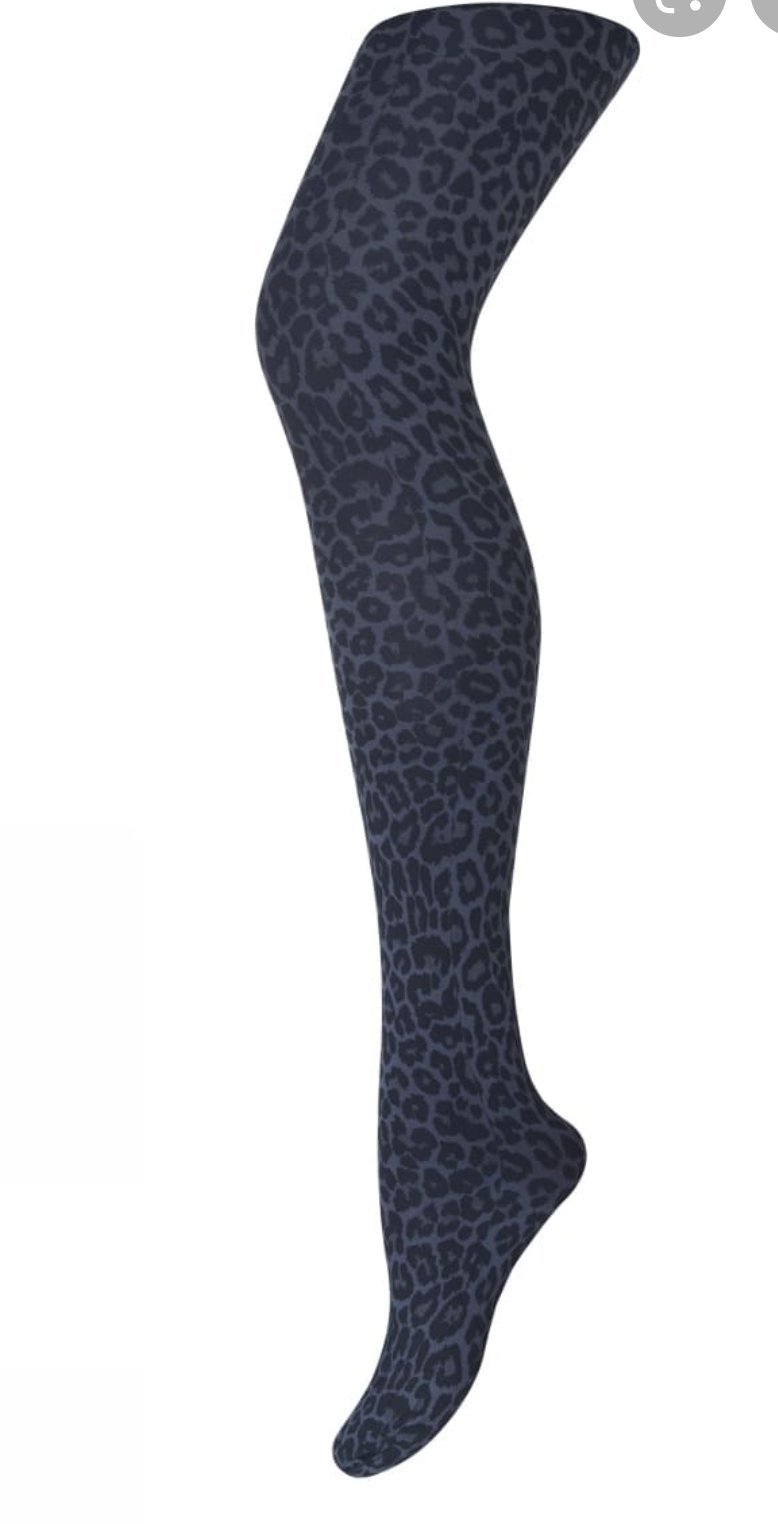 Sneaky fox antracite leopard strømpebuks tilbehør, accessories, strømper, strømpebukser Åberg CPH 
